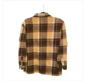 Mountain Lake Women’s Vintage Plaid Flannel Jacket Brown Size M Casual